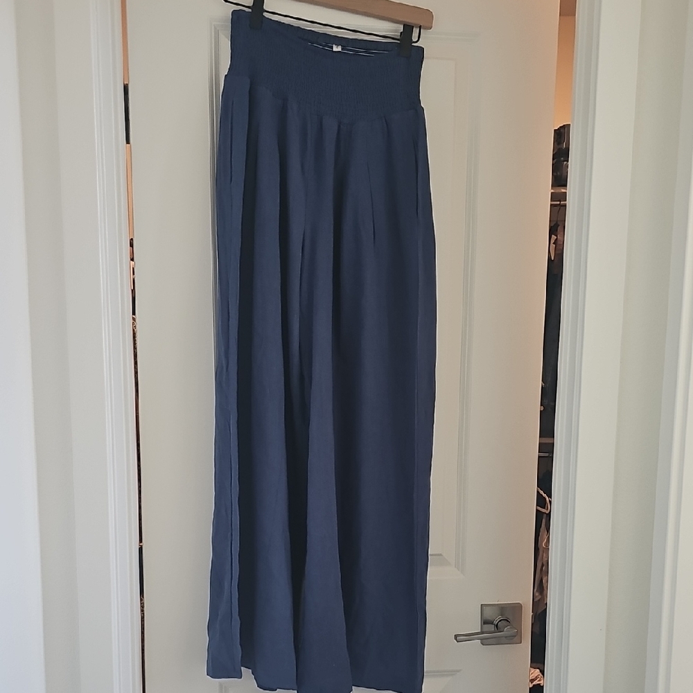 Amazon Essentials Women's Wide Leg Pants - Blue